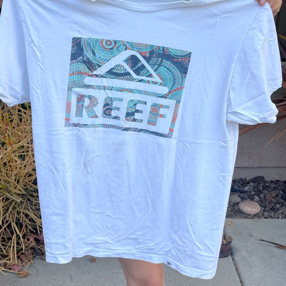 Reef White Tee with Vibrant Graphic